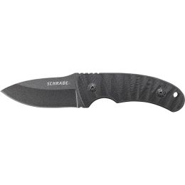 Schrade SCHF57 Fixed 2.5 in Black Blade G-10 Handle
