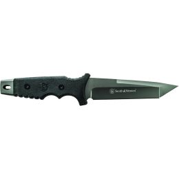 S&W SW7 Fixed 5.25 in Gray Blade Rubber Handle