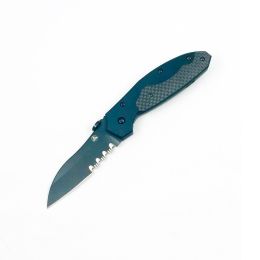 Nemesis Manx Folder 3 Black Satin Combo Blade 7.15 Overall