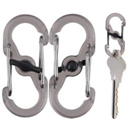 Nite Ize S-Biner&reg; MicroLock&reg; Polycarbonate - 2-Pack - Smoke