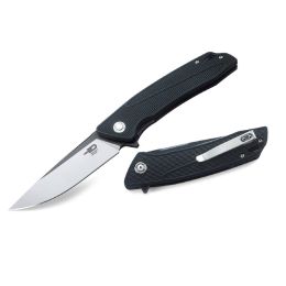 Bestech Spike Folder 3.75 in Plain Black Nylon Handle