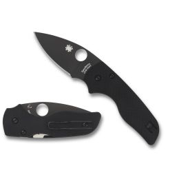 Spyderco Lil Native Folder 2.42 in Black Plain Black G-10