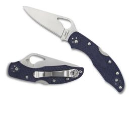 Byrd Meadowlark2 Folder 2.9 in Plain Blade Blue FRN Handle