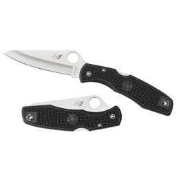 Spyderco Pacific Salt Folder 3.8 in Plain Black FRN Handle