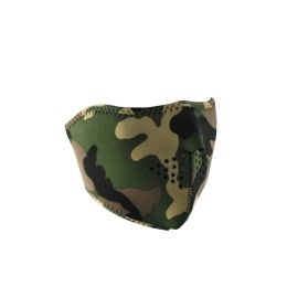 ZanHeadgear Reversible Half Mask Camo to High-Vis Orange