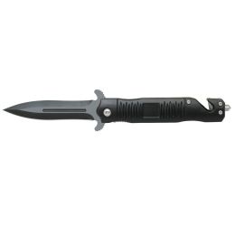 ABKT Dagger Assist 3.5 in Blade Black Aluminum Handle