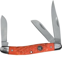 Cattleman Stockman 2.5 in Blade Orange Jigged Delrin Handle