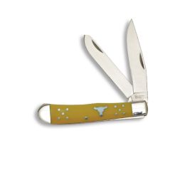 Cattleman Trapper 3.25 in Blade Yellow Delrin Handle