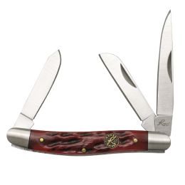 Roper Stockman 2.5 in Blade Jigged Red Bone Handle