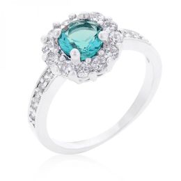 Bella Birthstone Engagement Ring In Blue (size: 10) R08347R-C32-10