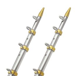 TACO 15 Telescopic Outrigger Poles HD 1-&#189; - Silver/Gold