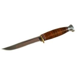 Ka-Bar Little Finn Fixed 3.62 in Blade Leather Handle