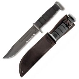 Ka-Bar Extreme Fixed 7.0 in Black Combo Blade Kraton Handle