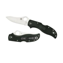 Spyderco Stretch 2 Folder 3.45 in Plain Green FRN Handle