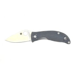 Spyderco Alcyone Folder 2.91 in Plain Gray G-10 Handle