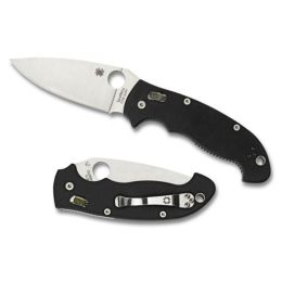 Spyderco Manix 2 XL Folder 3.88 in Plain Black G-10 Handle