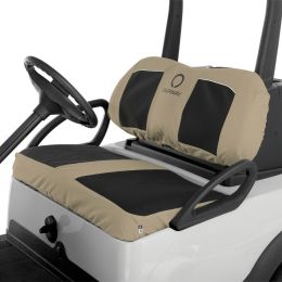 Classic Fairway Golf Cart Neoprene Bench Seat Cover-Blk/Khki