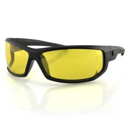 Bobster AXL Sunglasses-Black Frame-Anti-fog Yellow Lens