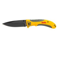 Smith Trailbreaker Folder 3.5 in Black Blade Yellow Handle