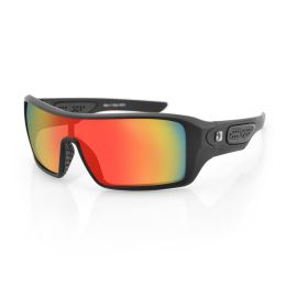 Bobster Paragon Sunglasses-Matte Black-Red Mirror Lenses