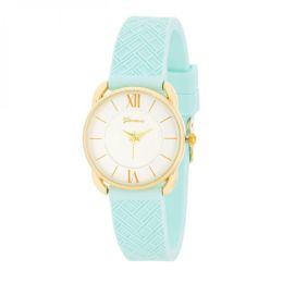 Mina Gold Classic Watch With Mint Rubber Strap TW-20423-MINT